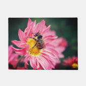 Paillasson Bumble Bee On Rose Daisy Flower 2 (Devant)