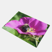 Paillasson Bumble Bee Sur Rose Rose Nature (Incliné)