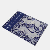 Paillasson Bunny Lapin Bleu & Blanc Bienvenue Elégant Carrela (Incliné)