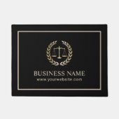 Paillasson Bureau des avocats Moderne Noir & Or (Devant)