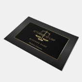 Paillasson Bureau juridique - Noir et Or (Incliné)