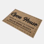 Paillasson Burlap Agent immobilier Realer Open House (Incliné)