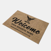 Paillasson Burlap Custom Business Company Logo d'entreprise (Incliné)