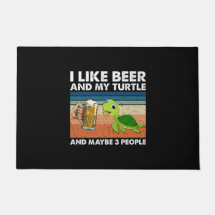 Paillasson Buveur de bière J'aime la bière et l'anniversaire