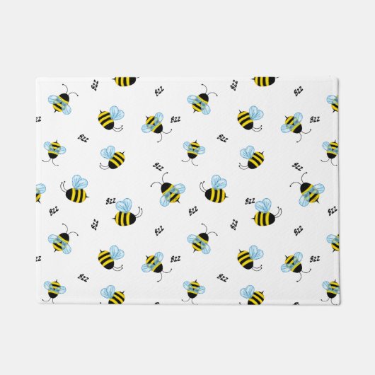 Paillasson Buzzing Bumblebees brillant et joyeux (Devant)