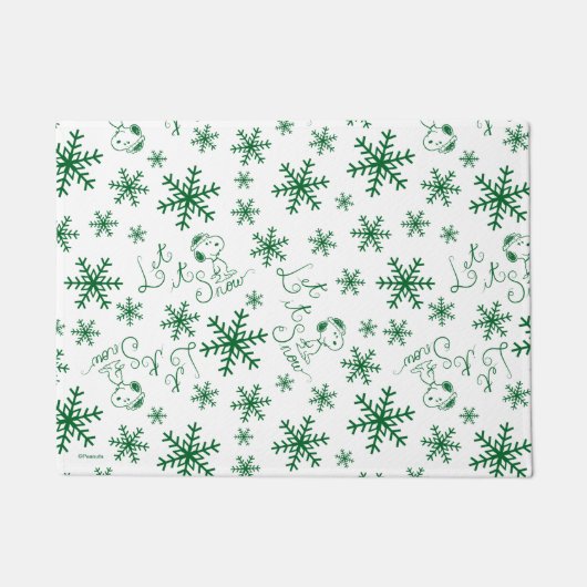 Paillasson cacahuètes | Christmas Snoopy Let It Snow Motif (Devant)