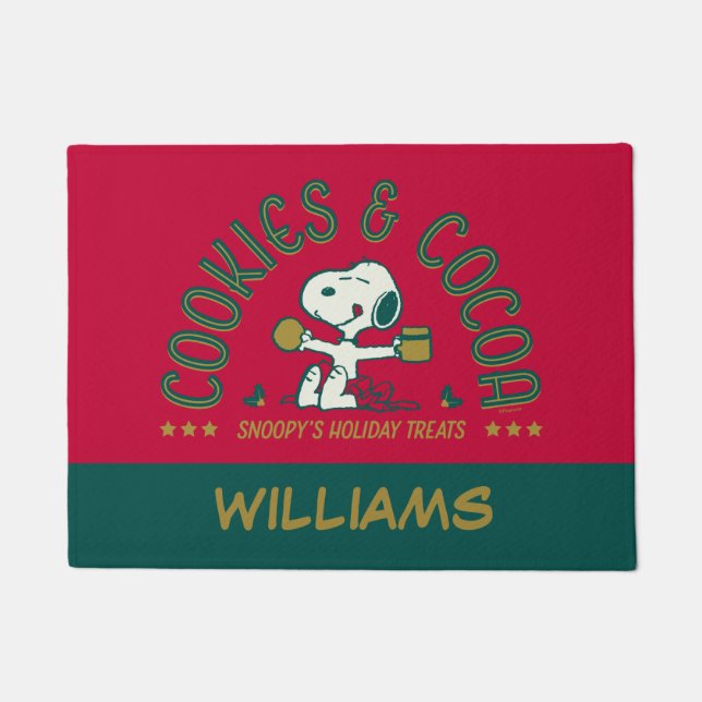 Paillasson cacahuètes | Cookies et cacao Snoopy | Ajouter Vot (Devant)