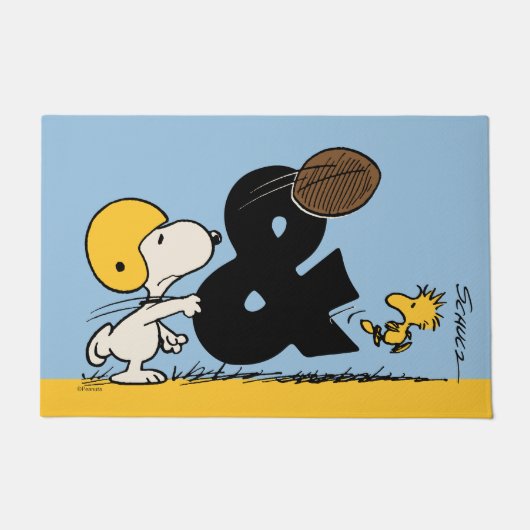 Paillasson cacahuètes | Football Snoopy & Woodstock (Devant)