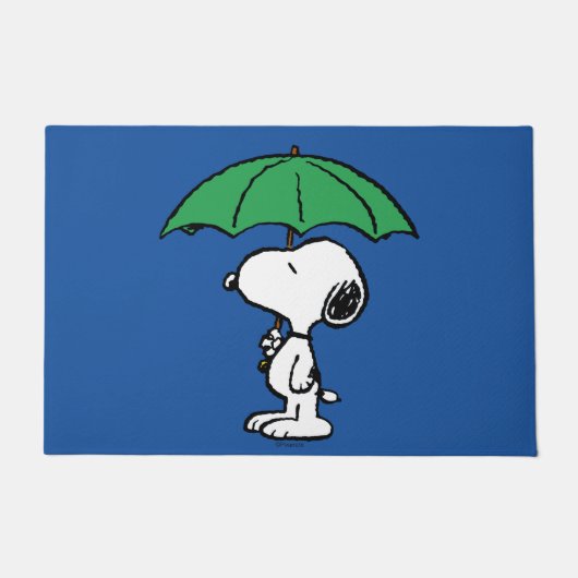 Paillasson cacahuètes | Parapluie vert Snoopy (Devant)