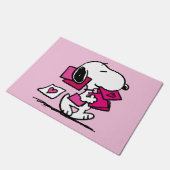 Paillasson cacahuètes | Saint Valentin | Snoopy Avec Valentin (Incliné)