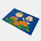 Paillasson cacahuètes | Sally & Linus dans le champ Citrouill (Incliné)