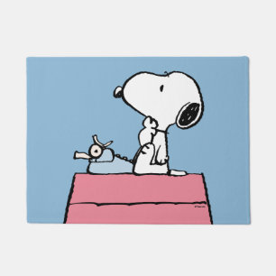 Paillasson cacahuètes   Snoopy à la machine à écrire