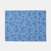 Paillasson cacahuètes | Snoopy Blue Space Astronaut Motif (Devant)