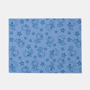 Paillasson cacahuètes   Snoopy Blue Space Astronaut Motif
