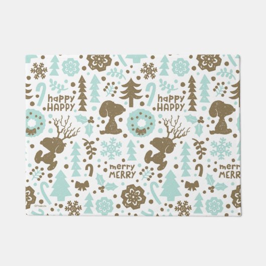 Paillasson cacahuètes | Snoopy Frosty Motif de Noël (Devant)