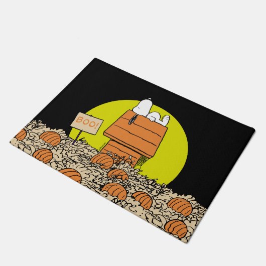 Paillasson cacahuètes | Snoopy Napping dans le patch Citrouil (Incliné)