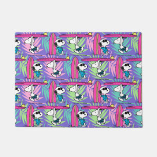 Paillasson cacahuètes   Snoopy Purple Surf Motif