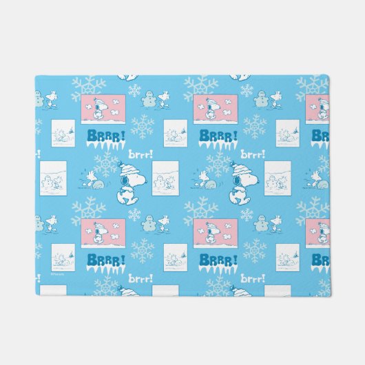 Paillasson cacahuètes | Snoopy Snow Day Motif (Devant)