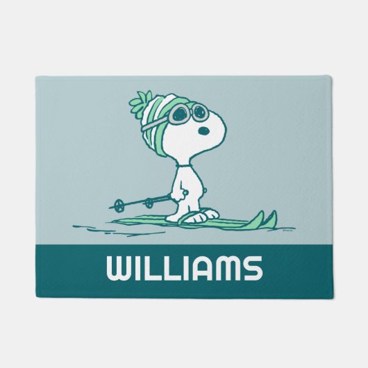 Paillasson cacahuètes | Snoopy sur Skis (Devant)