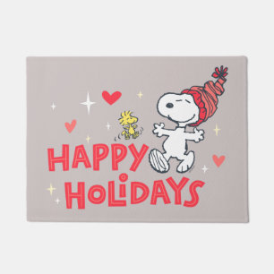 Paillasson cacahuètes   Snoopy & Woodstock Joyeuses Fêtes