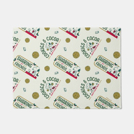 Paillasson cacahuètes | Snoopy & Woodstock Motif de cacao cha (Devant)