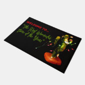 Paillasson Cactus Candle Wrapped in Christmas Lights (Incliné)