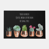 Paillasson Cactus Succulents Votre citation préférée, Chanson (Devant)