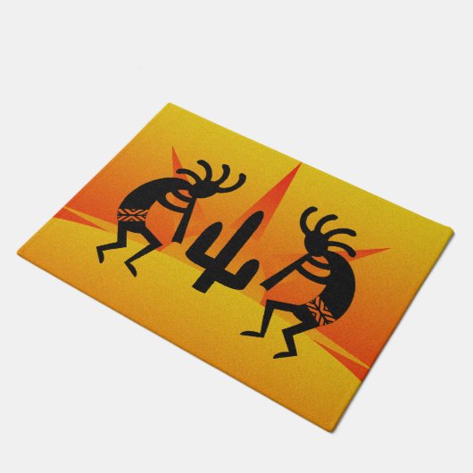 Paillasson Cactus Sunset Desert Kokopelli Design sud-ouest (Incliné)