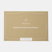 Paillasson cadeau de mariage original et authentique avec nom (Devant)