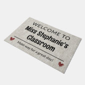 Paillasson Cadeau enseignant personnalisable Salle de classe  (Incliné)