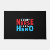Paillasson Cadeau infirmière | Chaque Infirmière Est Un Héros (Devant)