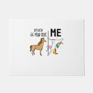 Paillasson Cadeau licorne 66 ans anniversaire et moi autre