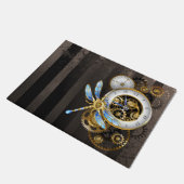 Paillasson Cadran Steampunk avec libellule (Incliné)