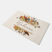 Paillasson Cadre de feuilles d'automne Bienvenue (Incliné)