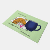 Paillasson Café orange Bleu Mug (Incliné)