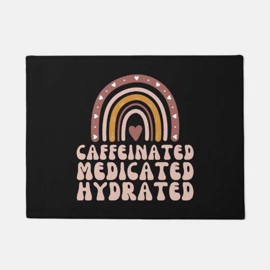 Paillasson Caffeiné Médicament Hydraté Funny Infirmière Ensei (Devant)