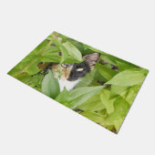 Paillasson Calico Cat dans les Zinnias (Incliné)