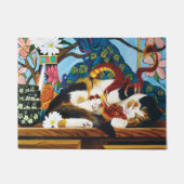 Paillasson Calico Cat Dragon Rouge (Devant)