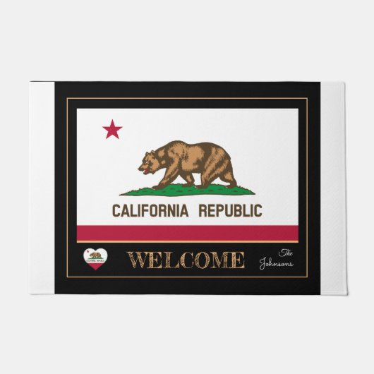 Paillasson California & California Flag house mat /sports USA (Devant)