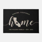 Paillasson California Home State Personnalisé (Devant)