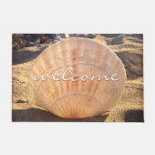 Paillasson California Sandy Beach Seashell Photo Bienvenue (Devant)