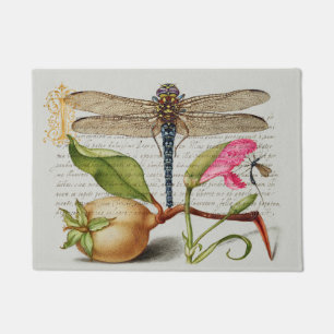 Paillasson Calligraphie (libellule, oeillet et poire)