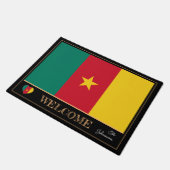 Paillasson Caméroun et Cameroun Drapeau / Sport Bienvenue (Incliné)