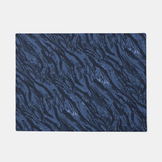 Paillasson Camo à rayures bleues (Devant)