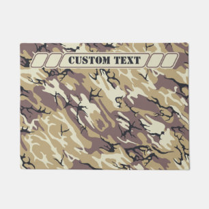 Paillasson Camo Brown avec lettres personnalisées