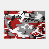 Paillasson Camouflage rouge et gris, Militaire, Armée (Devant)