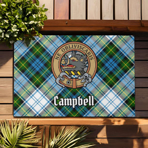 Paillasson Campbell Crest au-dessus de Tartan