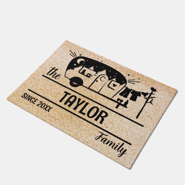 Paillasson Camper RV Travel Trailer Camping Campervan Caravan (Incliné)