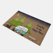 Paillasson Camping Est Mon Endroit Heureux Porte RV Personnal (Incliné)