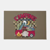 Paillasson camping mignon endroit heureux gnome (Devant)